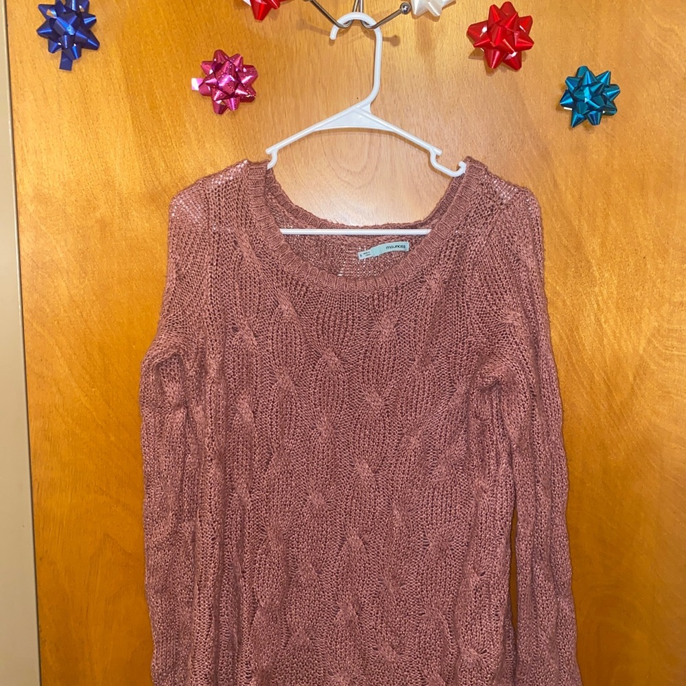 Women's Cable Knit Sweater - Rose